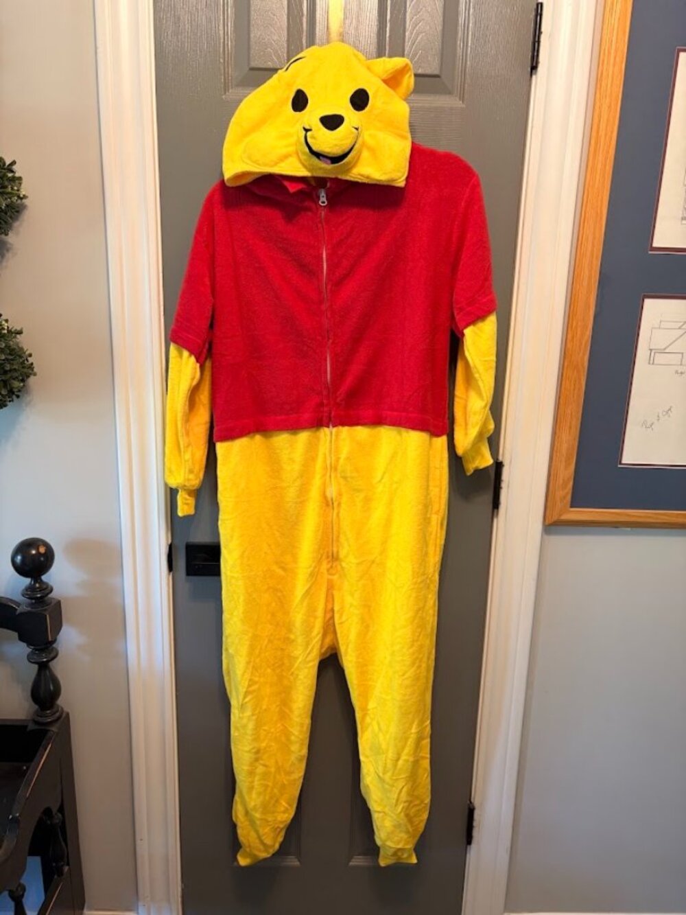 Adult Small- Pooh Bear Type- Yellow and red bear jumper